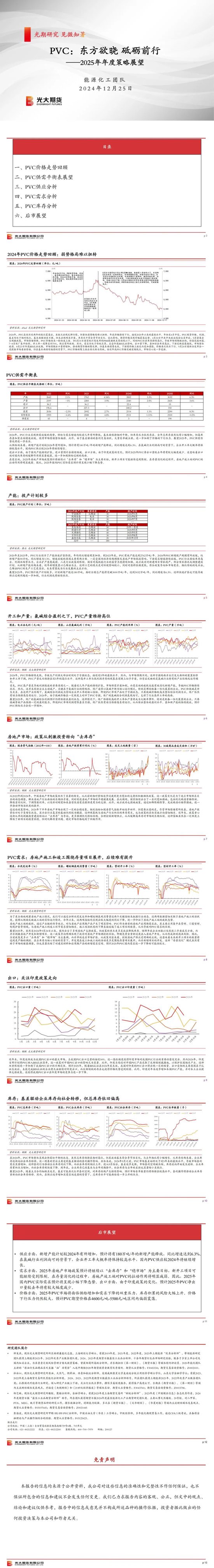 光期能化：2025年度PVC策略报告